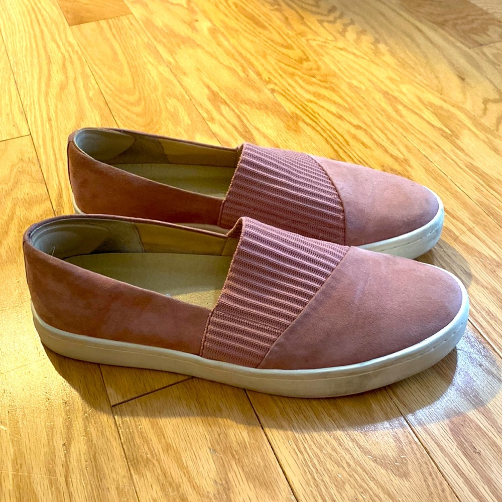 Splendid Pink Suede Leather Slip on Sneakers
